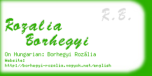 rozalia borhegyi business card