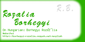 rozalia borhegyi business card